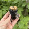 Protection Spell Jar with black thread, Tiwaz rune and serpent charm – Mistwillow