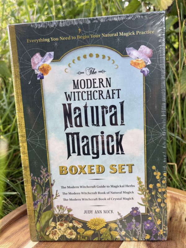 Boxed set of three books: The Modern Witchcraft Guide to Magickal Herbs, Natural Magick, and Crystal Magick – hardcover edition