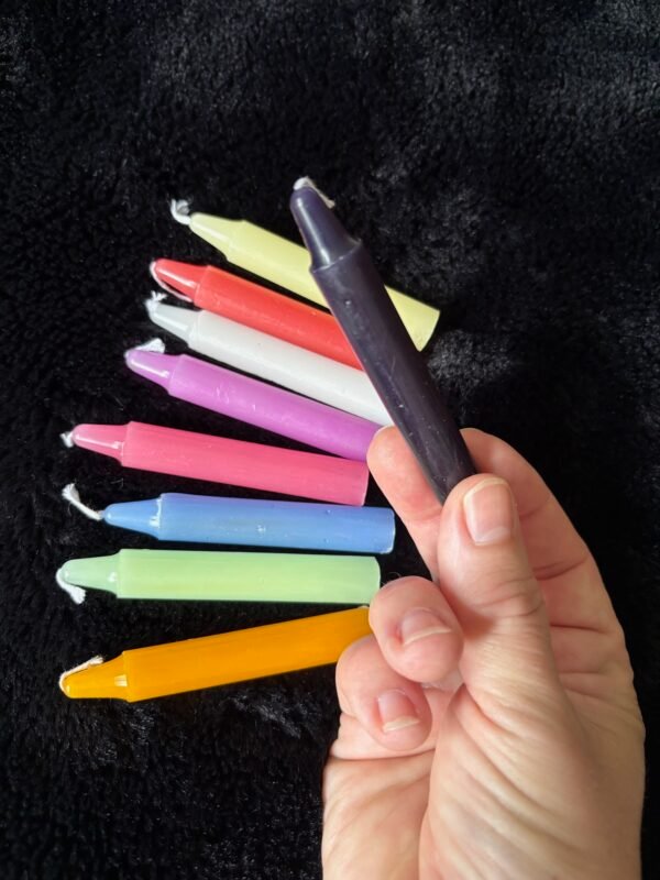 Mini ritual candles in seven colors – spell candles for altar work, rituals and magic – Mistwillow