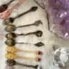 Magical ritual spoons – with crystal or symbol design for witchcraft, tea, and altar use
