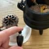 Obsidian crystal perfume bottle pendant – filled with protective intention oil, pocket charm or necklace