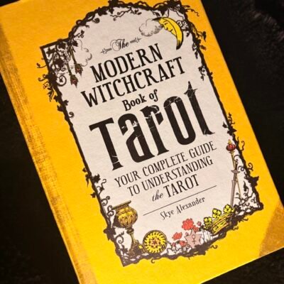 modern witchcraft tarot book with illustrated cover, beginner tarot guide for intuition and readings